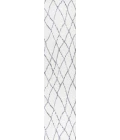 Illi Moroccan Diamond Trellis Ivory/Gray 2 ft. x 10 ft. Runner Rug