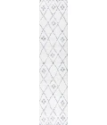 Izil Moroccan Geometric Diamond Ivory/Light Gray 2 ft. x 8 ft. Runner Rug