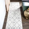 Jonathany Moroccan Hype MOH507A Ivory/Light Gray Area Rug 2 ft. X 10 ft. Runner