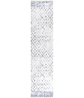 Juba Moroccan Geometric Diamond Ivory/Gray 2 ft. x 8 ft. Runner Rug