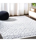 Juba Moroccan Geometric Diamond Ivory/Gray 5 ft. x 8 ft. Area Rug