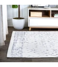 Juba Moroccan Geometric Diamond Ivory/Gray 5 ft. x 8 ft. Area Rug