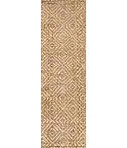 Jonathan Y NATURAL FIBER Brown NFR100A 2ft.-2in. X 10ft. Rect. Rug