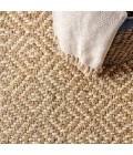 Hira Hand Woven Diamond Chunky Jute Natural  3 ft. x 5 ft. Area Rug