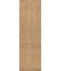 Espina Hand Woven Herringbone Chunky Jute Natural 2 ft. x 8 ft. Runner Rug