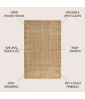Jonathan Y NATURAL FIBER Brown NFR102A 9ft. x 12ft. Rect. Rug