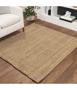 Jonathan Y NATURAL FIBER Brown NFR101A 5ft. Square Rug