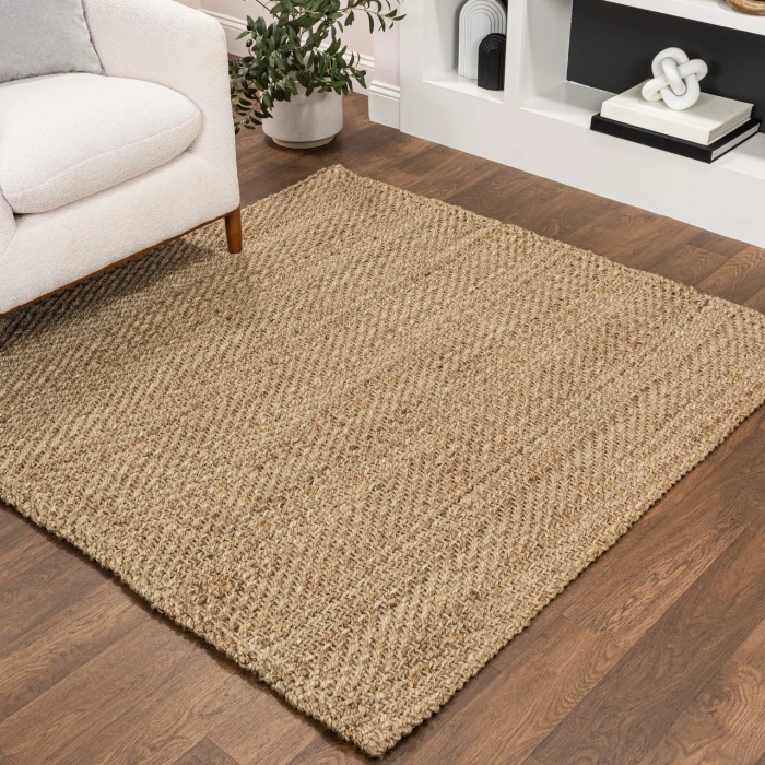 Jonathan Y NATURAL FIBER Brown NFR102A 6ft. Square Rug