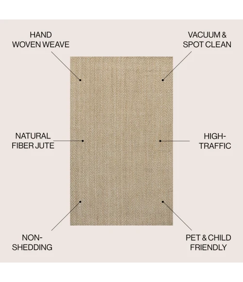 Jonathan Y NATURAL FIBER Ivory NFR101B 4ft. X 6ft. Rect. Rug