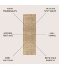 Jonathan Y NATURAL FIBER Brown NFR102A 2ft.-2in. X 10ft. Rect. Rug