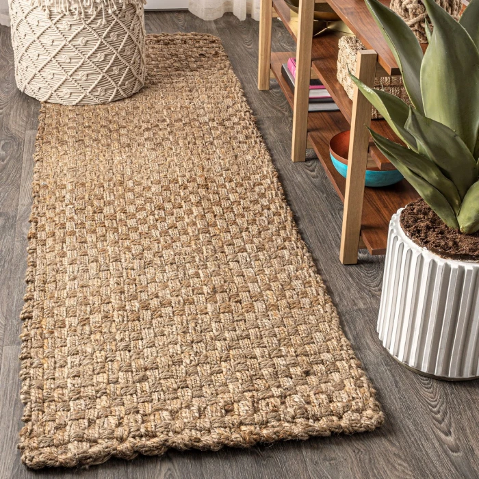 Jonathan Y NATURAL FIBER Brown NFR102A 2ft.-2in. X 12ft. Rect. Rug
