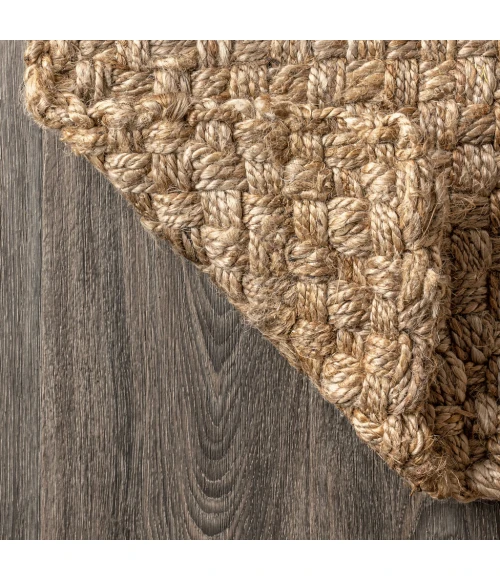 Estera Hand Woven Boucle Chunky Jute Natural 2 ft. x 8 ft. Runner Rug