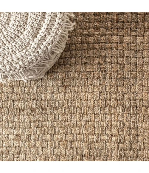 Estera Hand Woven Boucle Chunky Jute Natural 2 ft. x 8 ft. Runner Rug