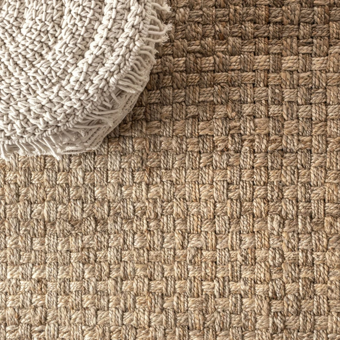 Estera Hand Woven Boucle Chunky Jute Natural 2 ft. x 8 ft. Runner Rug