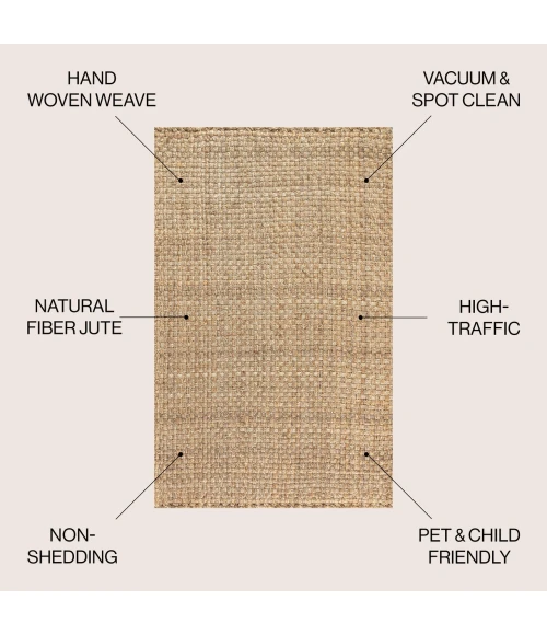 Jonathan Y NATURAL FIBER Ivory NFR103A 9ft. x 12ft. Rect. Rug