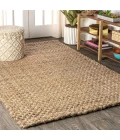 Estera Hand Woven Boucle Chunky Jute Natural 4 ft. x 6 ft. Area Rug