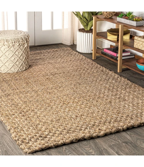 Estera Hand Woven Boucle Chunky Jute Natural 4 ft. x 6 ft. Area Rug