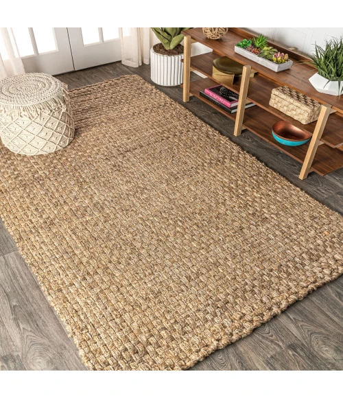 Estera Hand Woven Boucle Chunky Jute Natural 4 ft. x 6 ft. Area Rug