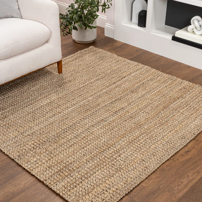 Jonathan Y NATURAL FIBER Ivory NFR103A 6ft. Square Rug