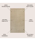 Jonathan Y NATURAL FIBER Ivory NFR102B 4ft. X 6ft. Rect. Rug