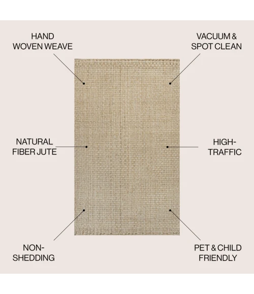 Jonathan Y NATURAL FIBER Ivory NFR102B 4ft. X 6ft. Rect. Rug