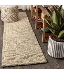 Jonathan Y NATURAL FIBER Ivory NFR103A 2ft.-2in. X 12ft. Rect. Rug