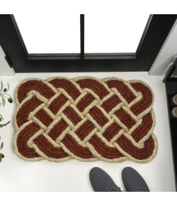 Jonathan Y NATURAL FIBER Black SHP100A 18in. X 30in. Rect. Rug