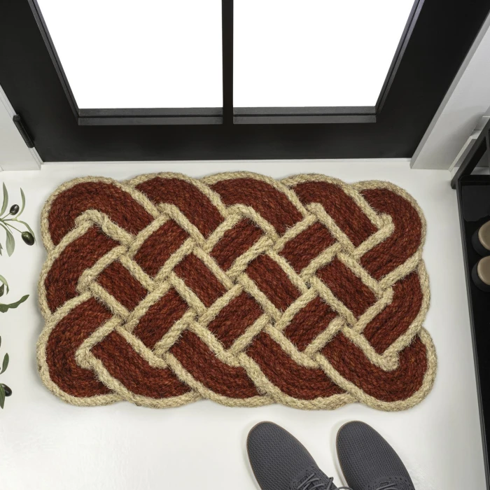 Jonathan Y NATURAL FIBER Black SHP100A 18in. X 30in. Rect. Rug