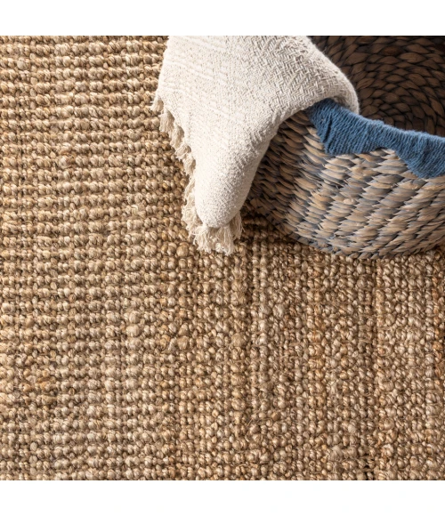 Pata Hand Woven Chunky Jute Natural 4 ft. x 6 ft. Area Rug