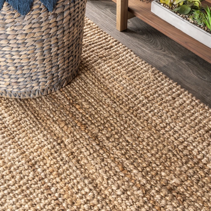 Pata Hand Woven Chunky Jute Natural 3 ft. x 5 ft. Area Rug