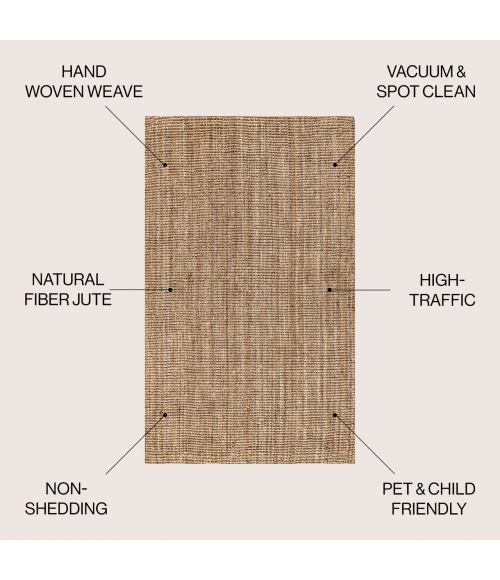 Jonathan Y NATURAL FIBER Brown NRF102A 10ft. X 13ft. Rect. Rug