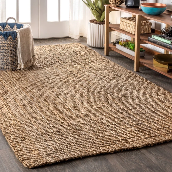Pata Hand Woven Chunky Jute Natural 3 ft. x 5 ft. Area Rug