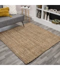 Jonathan Y NATURAL FIBER Brown NRF102A 6ft. Square Rug