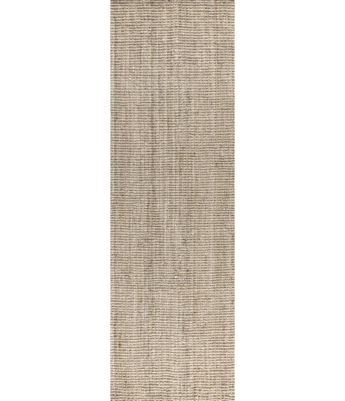 Jonathan Y NATURAL FIBER Ivory NRF102B 2ft. X 18ft. Rect. Rug