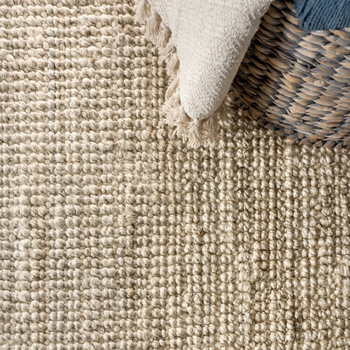 Pata Hand Woven Chunky Jute Light Ivory 3 ft. x 5 ft. Area Rug