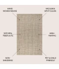 Jonathan Y NATURAL FIBER Gray NRF102C 9ft. X 12ft. Rect. Rug