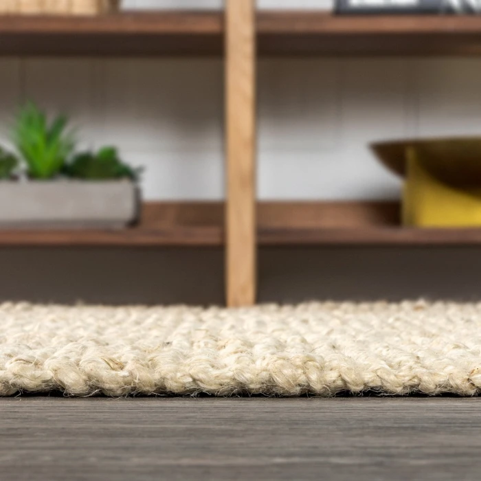 Jonathan Y NATURAL FIBER Ivory NRF102B 2ft. X 14ft. Rect. Rug