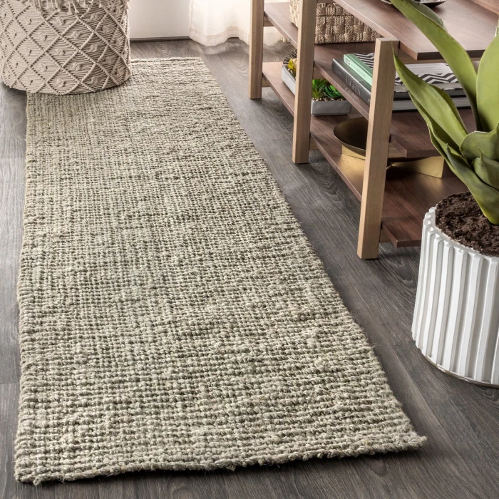 Jonathan Y NATURAL FIBER Gray NRF102C 2ft. X 10ft. Rect. Rug
