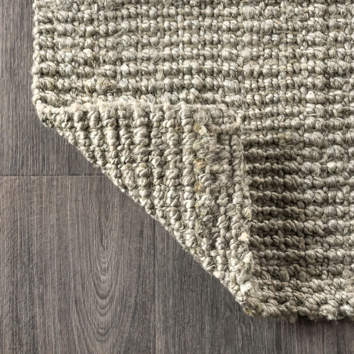 Pata Hand Woven Chunky Jute Gray 8 ft. x 10 ft. Area Rug