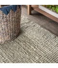 Pata Hand Woven Chunky Jute Gray 5 ft. x 8 ft. Area Rug