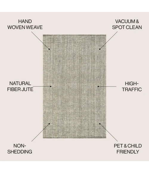 Jonathan Y NATURAL FIBER Blue NRF102D 9ft. X 12ft. Rect. Rug