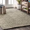 Jonathany Natural Fiber NRF102C Gray Area Rug 4 ft. X 6 ft. Rectangle