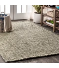 Pata Hand Woven Chunky Jute Gray 5 ft. x 8 ft. Area Rug