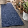 Jonathany Natural Fiber NRF102D Navy Area Rug 2 ft. 2 in. X 8 ft. Runner