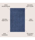 Jonathan Y NATURAL FIBER Blue NRF102D 10ft. X 13ft. Rect. Rug