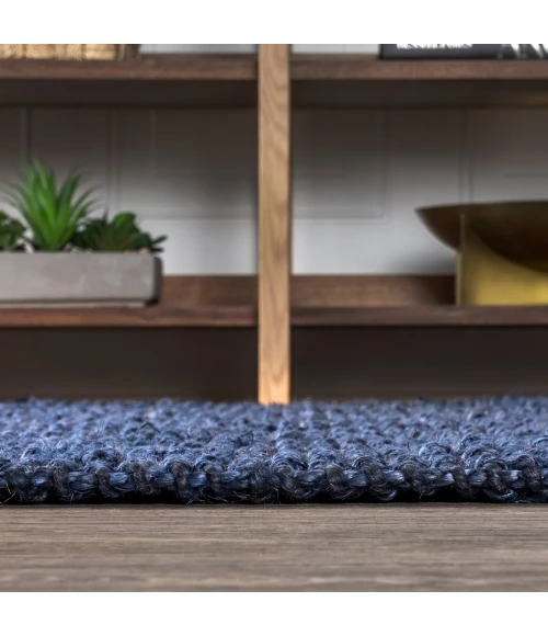 Jonathan Y NATURAL FIBER Blue NRF102D 10ft. X 13ft. Rect. Rug