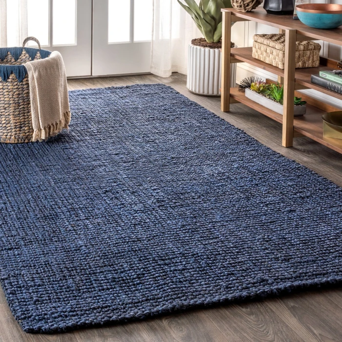 Jonathan Y NATURAL FIBER Blue NRF102D 12ft. X 15ft. Rect. Rug