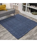 Jonathan Y NATURAL FIBER Blue NRF102D 5ft. Square Rug