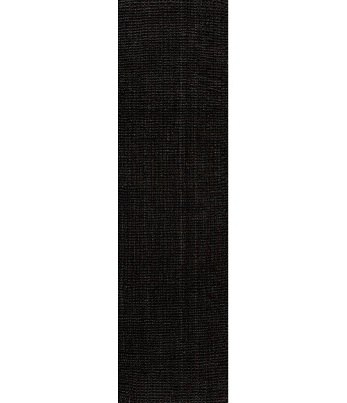Jonathan Y NATURAL FIBER Black NRF102E 2ft.-2in. X 8ft. Rect. Rug