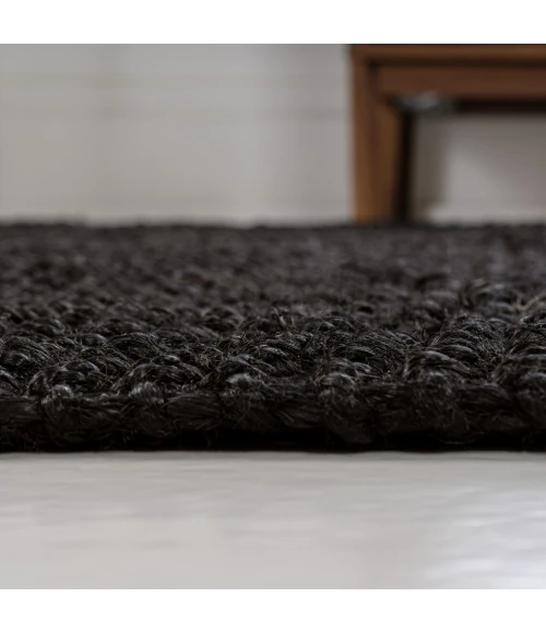 Jonathan Y NATURAL FIBER Black NRF102E 5ft. X 8ft. Rect. Rug